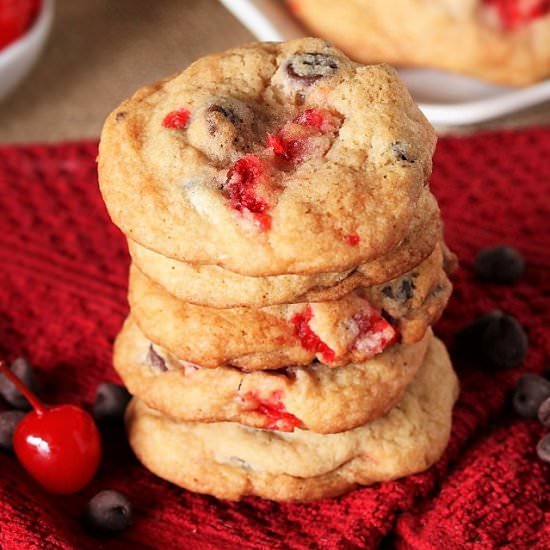 Cherry Chocolate Chip Cookies - Recipe photo by thekitchenismyplayground