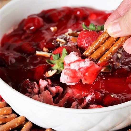Strawberry Pretzel Salad Dip - Recipe photo by thekitchenismyplayground