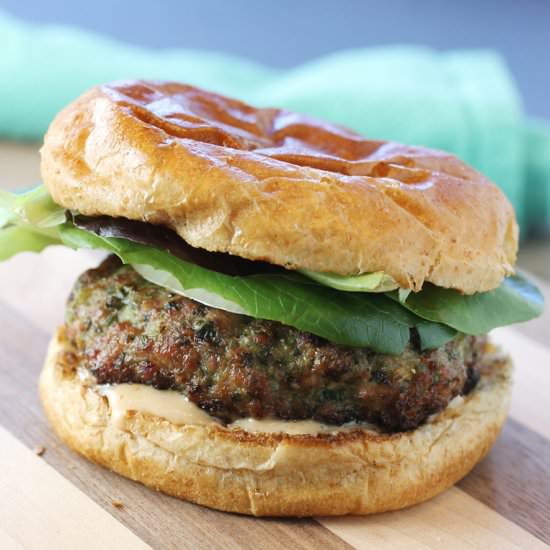 Shu Mai Burger - Recipe photo by Food Gal