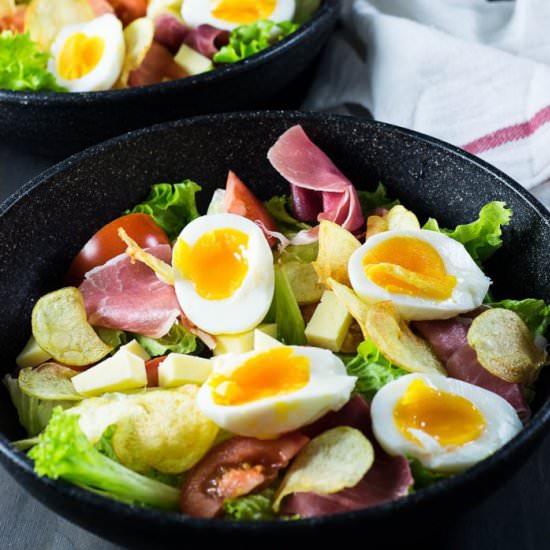 Parma Ham, Egg and Potato Salad - Recipe photo by travelcooktell