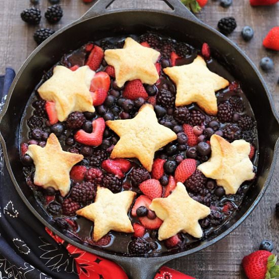 Skillet Berry Cobbler - Recipe photo by Give it Some Thyme