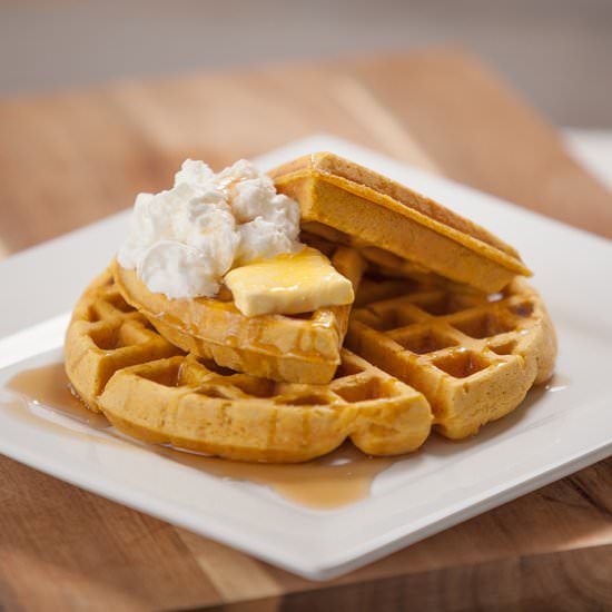 Pumpkin waffles - Recipe photo by thanksgiving