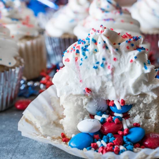 4th of July Cupcakes - Recipe photo by A Table Full of Joy