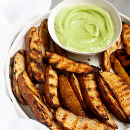 Perfect Grilled Potato Wedges - Recipe photo by wholefully