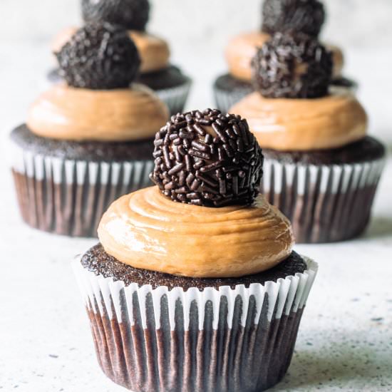 Death by Brigadeiro Cupcakes - Recipe photo by piesandtacos