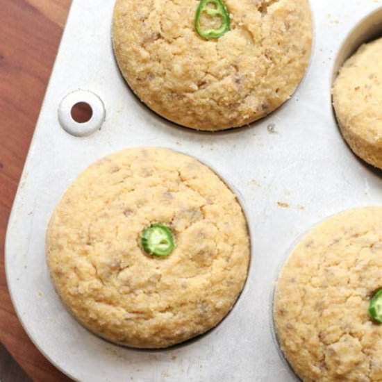 Gluten-free cornbread muffins - Recipe photo by veggiebalance
