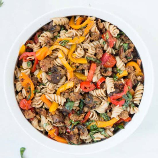 Vegan Pasta Salad - Recipe photo by Vegetarian Gastronomy