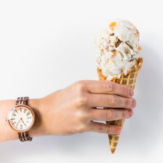 Honey Bourbon Peach Ice Cream - Recipe photo by Danilicious