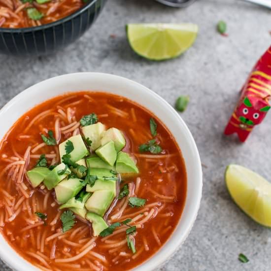 Sopa de fideo (Mexican noodle soup) - Recipe photo by k33kitchen