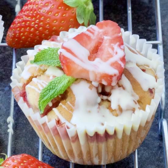Strawberry Muffins - Recipe photo by joskitchenlarder