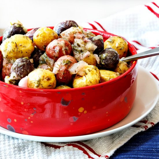 No Mayo Potato Salad - Recipe photo by onlinepastrychef