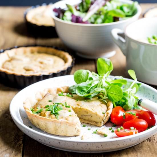 Leek, Onion & Goat’s Cheese Quiche - Recipe photo by TheCookandHim