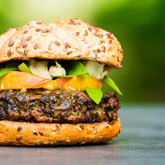 Venison Burger With Peaches - Recipe photo by Brian Jones