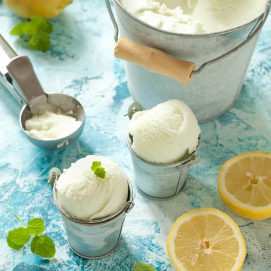 Limoncello Lemon Sorbet - Recipe photo by littlesugarsnaps