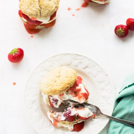 Sugar Free Strawberry Shortcake - Recipe photo by addsomeveg