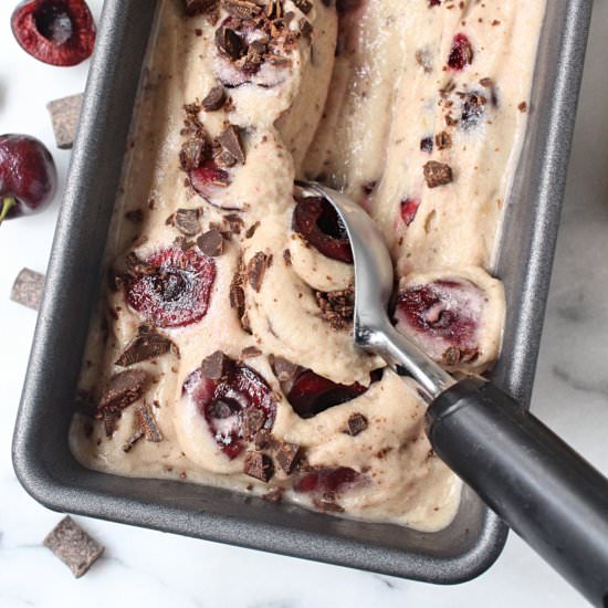 Healthy Cherry Chocolate Ice Cream - Recipe photo by CitNutritionally