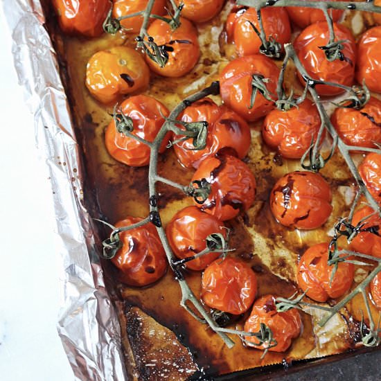 Easy Balsamic Roasted Tomatoes - Recipe photo by CitNutritionally