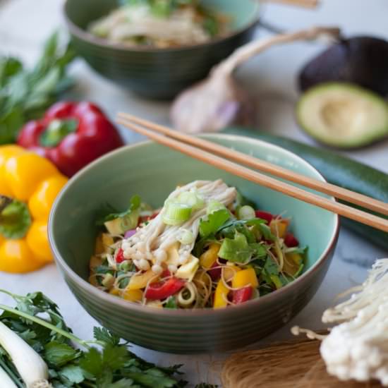 Whole Grain Rice Vermicelli Salad - Recipe photo by fotofeedme