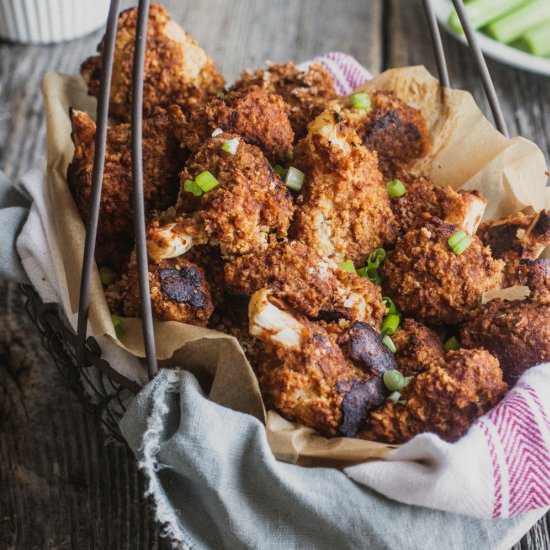 Vegan Buffalo Cauliflower Wings - Recipe photo by bitingintolife