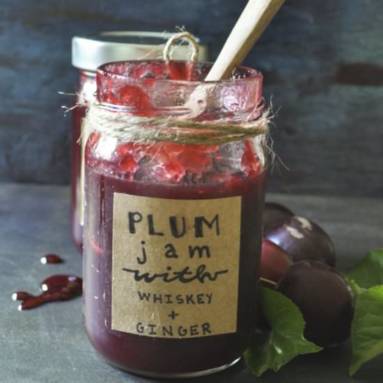 Plum Jam with Whiskey & Ginger - Recipe photo by myfridayfoodswings