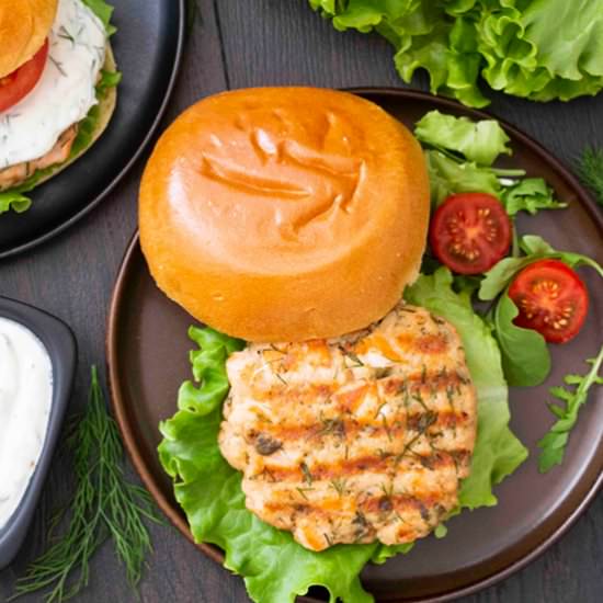Swedish Salmon Burger - Recipe photo by foodandjourneys