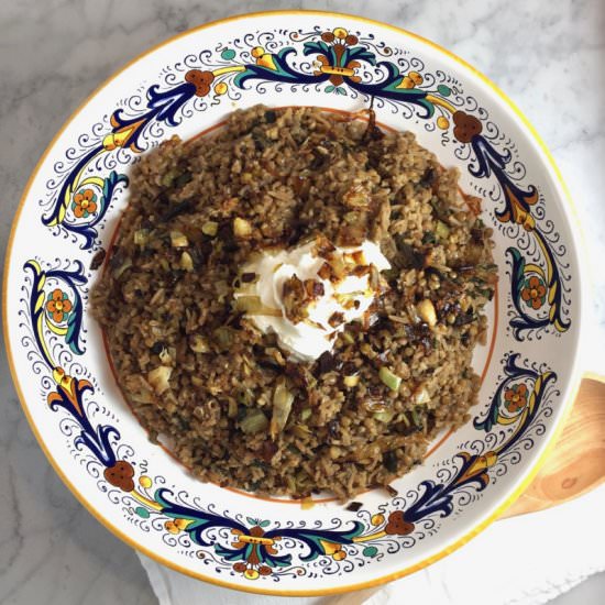 Lebanese Mujadara - Recipe photo by thebrookcook.wordpress.com