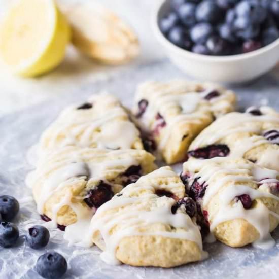 Lemon Blueberry Scones - Recipe photo by Baking a Moment