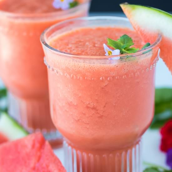 Vegan Watermelon Slushy - Recipe photo by cleaneatingkitchen