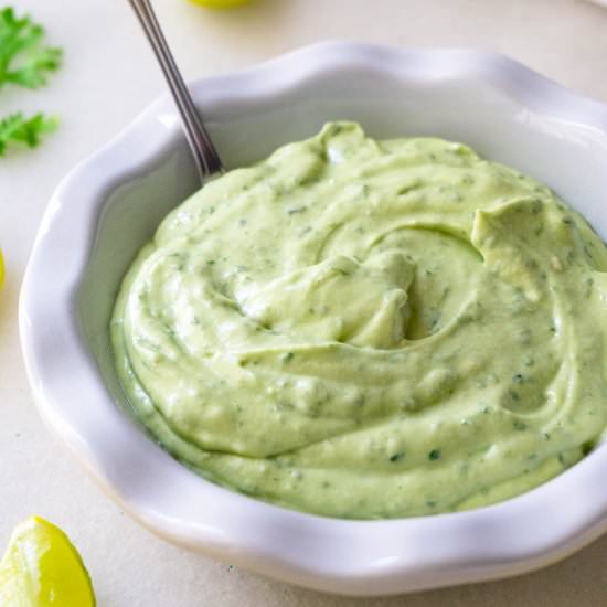 Silky Smooth Avocado Crema - Recipe photo by Foodtasia