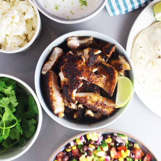 Blackened Fish Tacos - Recipe photo by Our Happy Mess