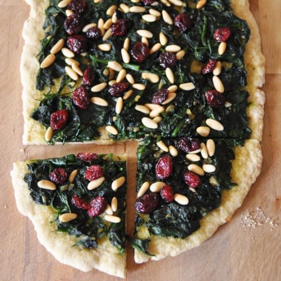 Catalan Spinach Flatbread - Recipe photo by Spain on a Fork
