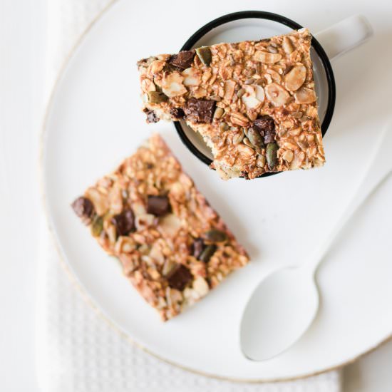 Banana oatmeal Bars - Recipe photo by Mangio Quindi Sono