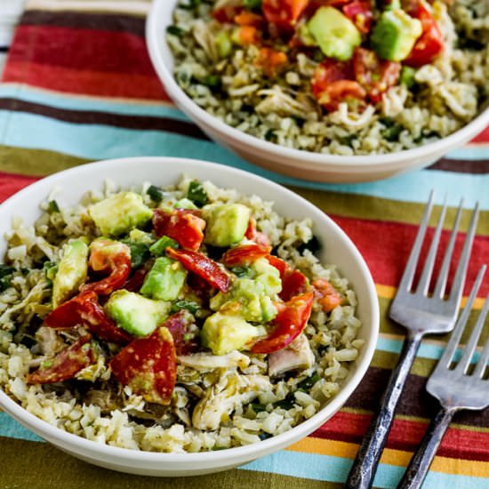 Instant Pot Low-Carb Chicken Bowl - Recipe photo by kalynskitchen