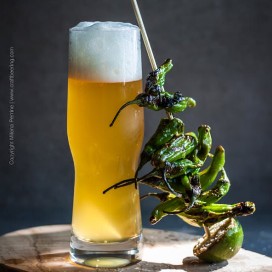 Hop Salted Shishito Peppers & IPA - Recipe photo by Craft Beering