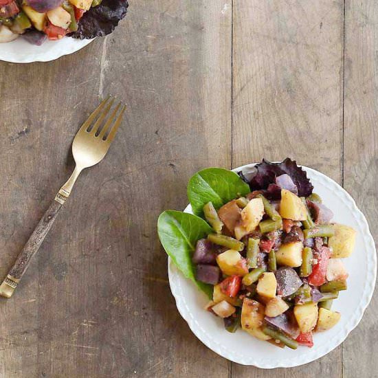 Plant Based Instant Pot Potato Salad - Recipe photo by geekypoet