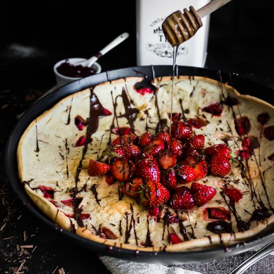 strawberry rosewater dutch baby - Recipe photo by My Digital Kitchen