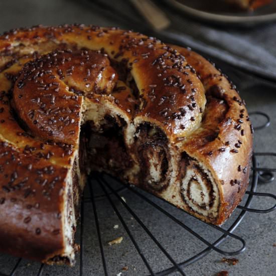 Spiral-Shaped Chocolate Babka - Recipe photo by lilcookieblog