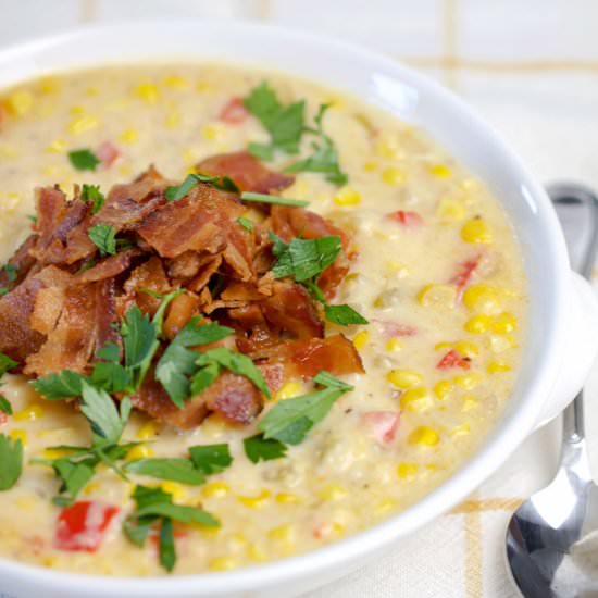 Corn Chowder with Grits and Bacon - Recipe photo by Damaris_Gore