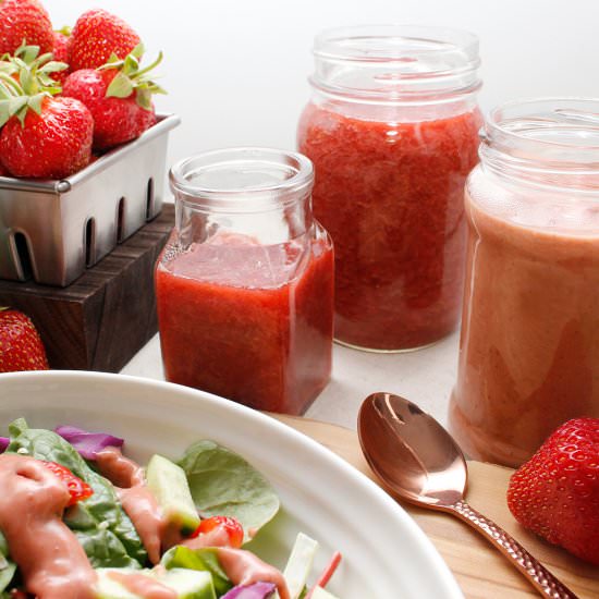 Strawberry Rhubarb Jam and Dressing - Recipe photo by fresh is real