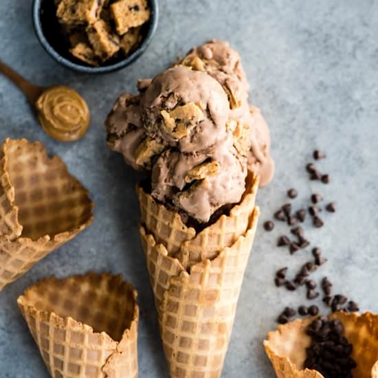 PeanutButter Cookie Dough Ice Cream - Recipe photo by JoyFoodSunshine