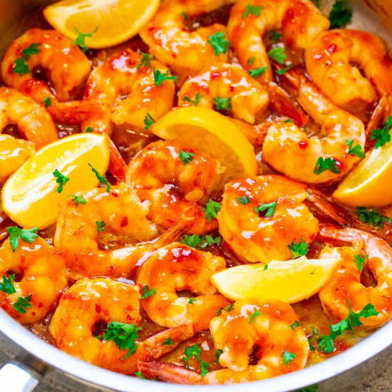 10-Minute Orange Chili Shrimp - Recipe photo by Averie