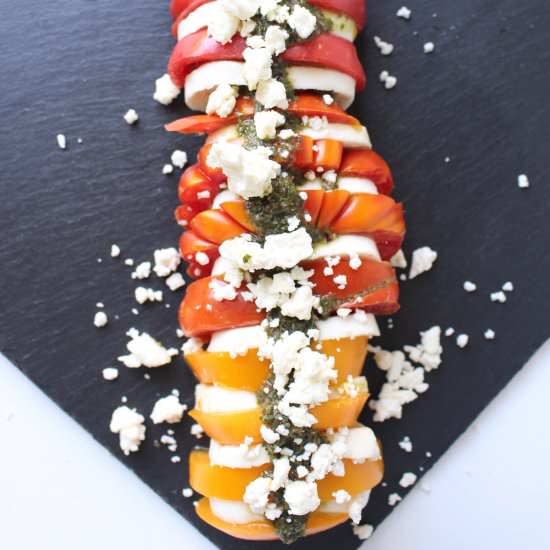 Mediterranean caprese salad - Recipe photo by meandthemoose