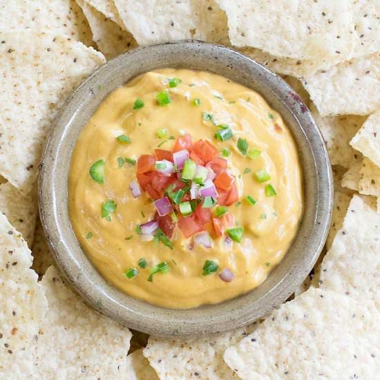 Spicy Instant Pot Cauliflower Queso - Recipe photo by geekypoet