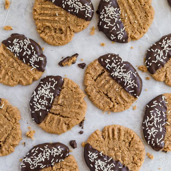 flourless peanut butter cookies - Recipe photo by wellseasonedstudio