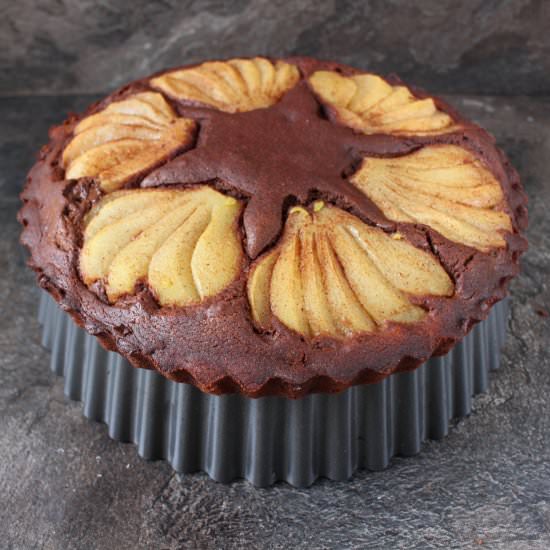 Double Chocolate Cake with Pears - Recipe photo by thefoodiejourney
