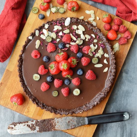 Vegan Fruit Chocolate Tart - Recipe photo by TopFoodFacts