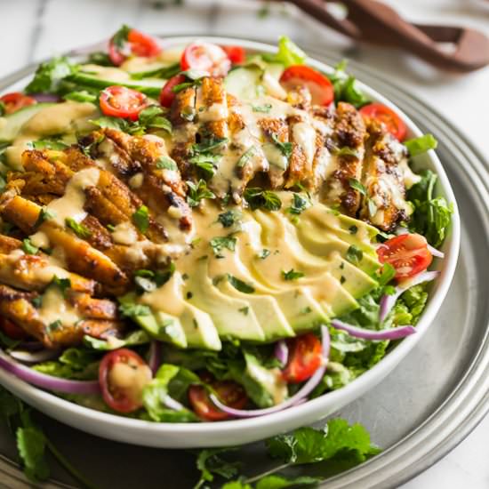 Grilled Chicken Shawarma Salad - Recipe photo by Get Inspired Everyday