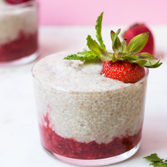 Paleo Strawberry Chia Pudding - Recipe photo by IHeartUmami