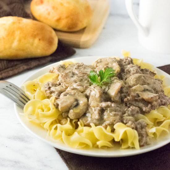 Ground Beef Stroganoff - Recipe photo by Fox Valley Foodie