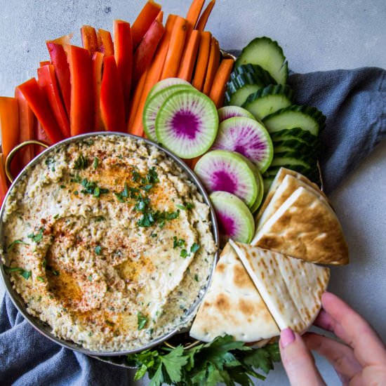 Grilled Eggplant Baba Ganoush - Recipe photo by platingsandpairings